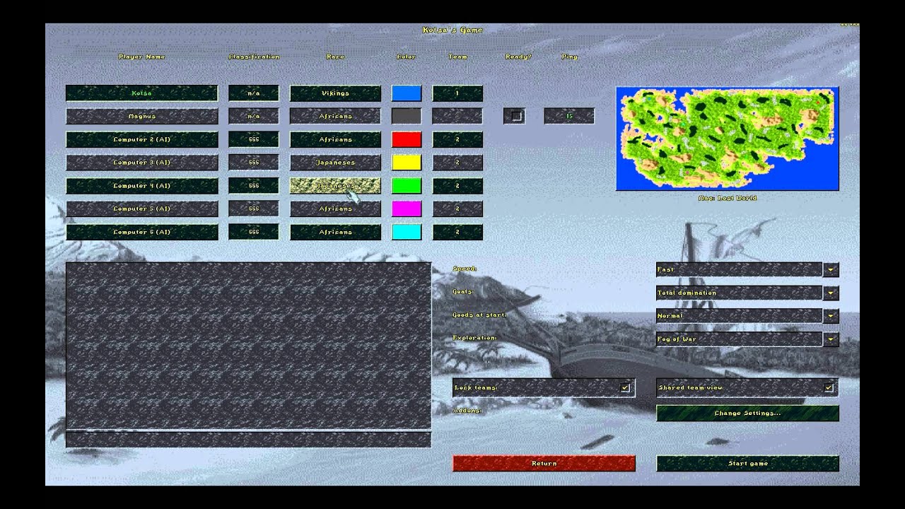 Settlers 2 Multiplayer