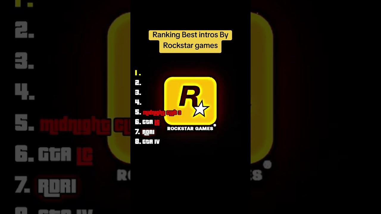 Best Rockstar Games Intros 