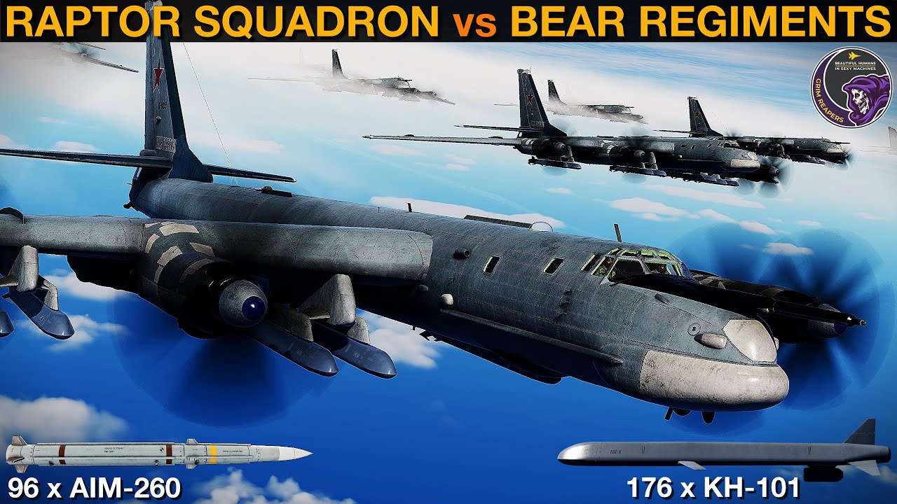 Could An F-22 Squadron Defend Guam From Two Russian Tu-95 Bomber Regiments? (WarGames 193) | DCS