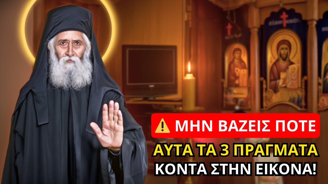 Άγιος Παΐσιος: ΜΗΝ ΒΑΖΕΙΣ ΠΟΤΕ ΑΥΤΑ ΤΑ 3 ΠΡΑΓΜΑΤΑ κοντά στην εικόνα του!