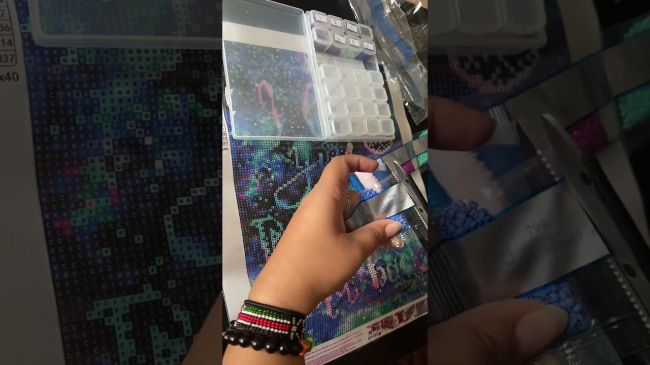 ASMR Diamond Painting Kitting up. #asmr #diamondpainting #diamondpaintingasmr #oddlysatisfying