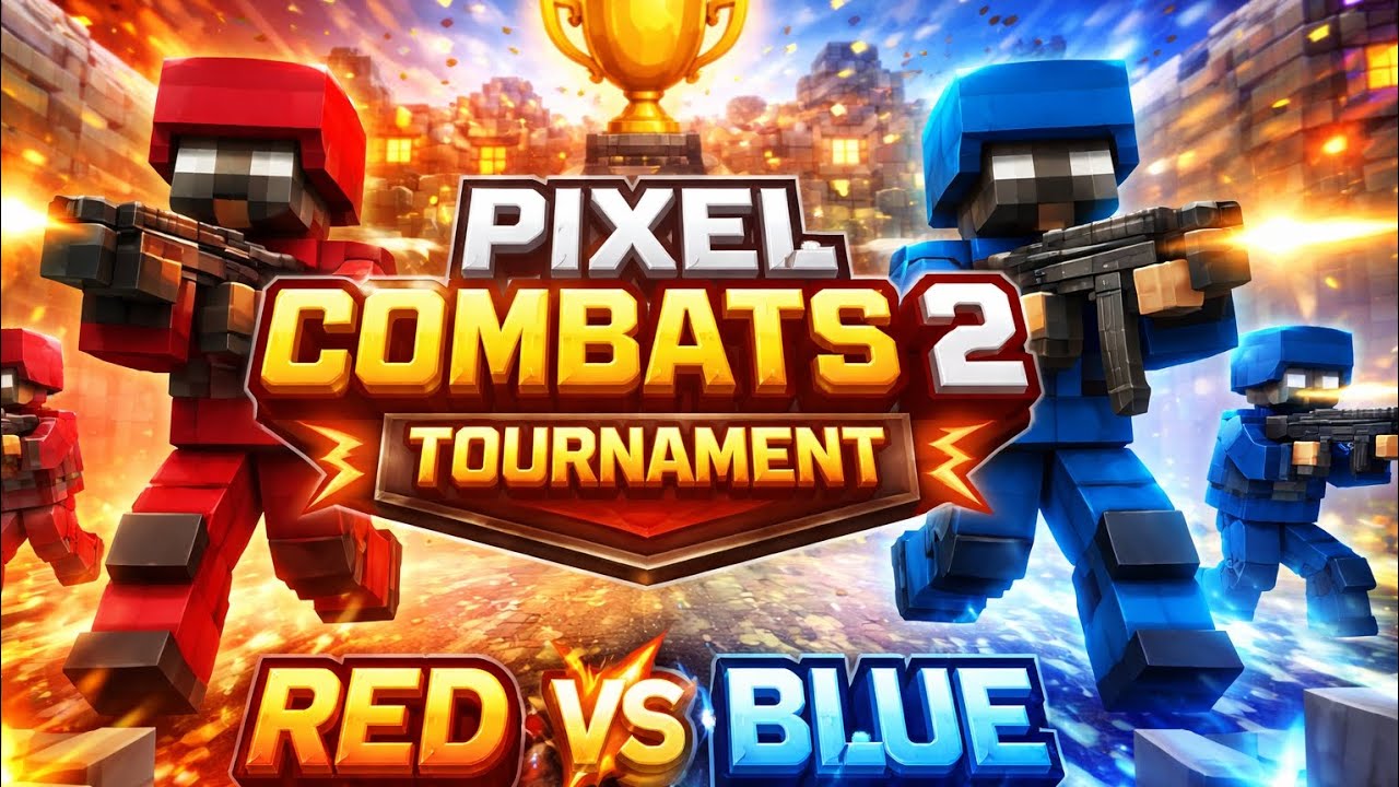 Pixel Combats 2 Tournament 🎮 Red vs Blue | Calm Music & Gameplay