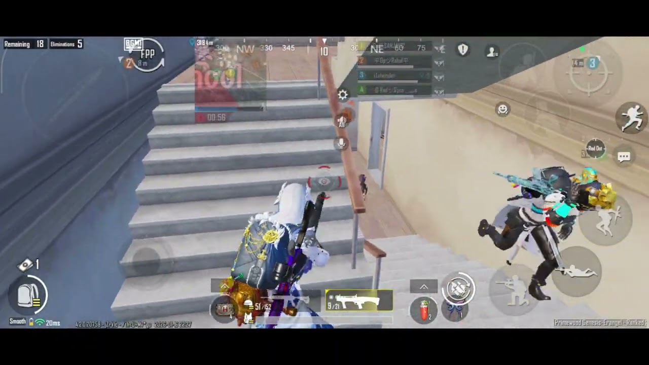 School Apartment Full Fight 🔥 BGMI New Update Gameplay With Friends