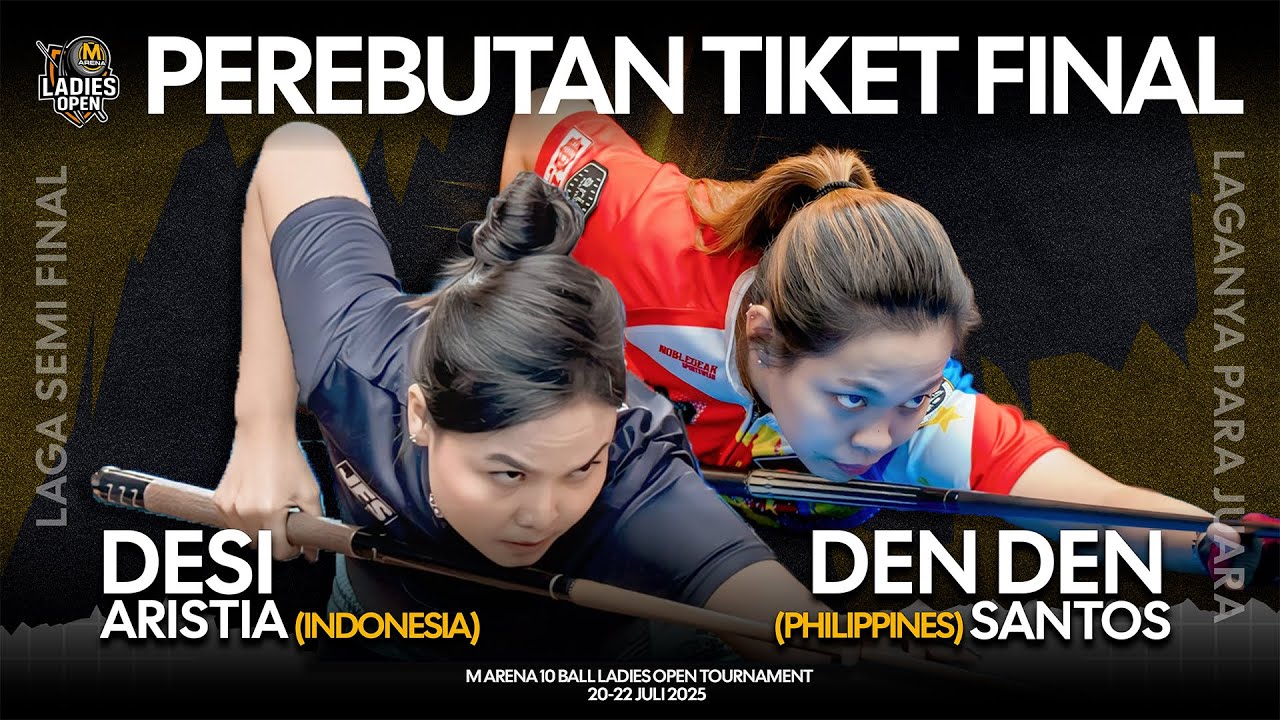 NON TV TABLE MATCH - DESI ARISTIA vs DEN DEN SANTOS - M ARENA 10 BALL LADIES OPEN TOURNAMENT