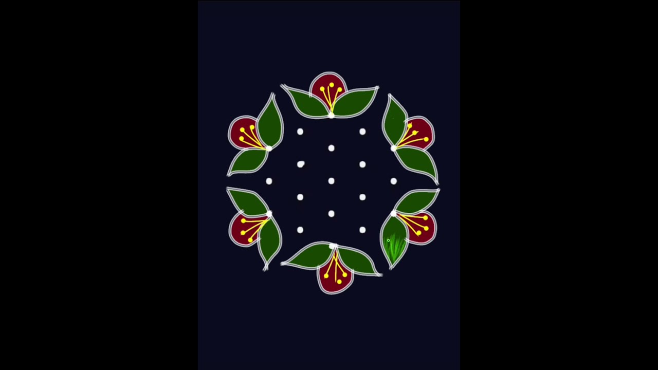 7*4 Beautiful Dot Rangoli 🌺 Traditional Rangoli Designs 🌷 Festival Rangoli @RangolibyBandita