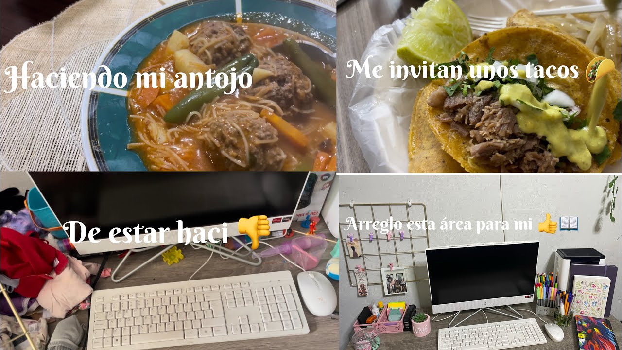 Albóndigas de picadillo + ordeno escritorio para darle uso 🖥️📚