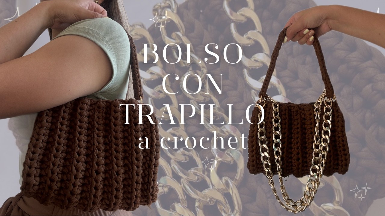 🤎BOLSO CON TRAPILLO🤎 A CROCHET | Tutorial | isabella.crochet