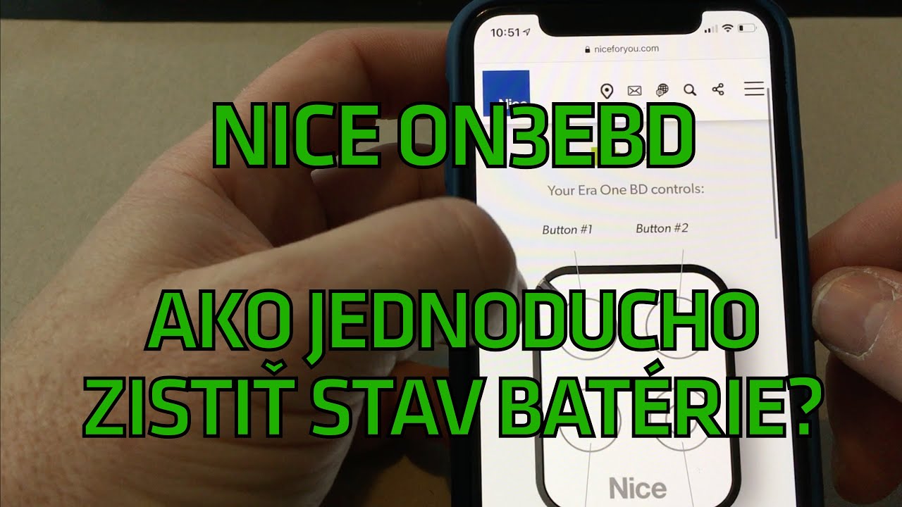 NICE ON3EBD - ako zistiť stav bat&eacute;rie ovl&aacute;dača?