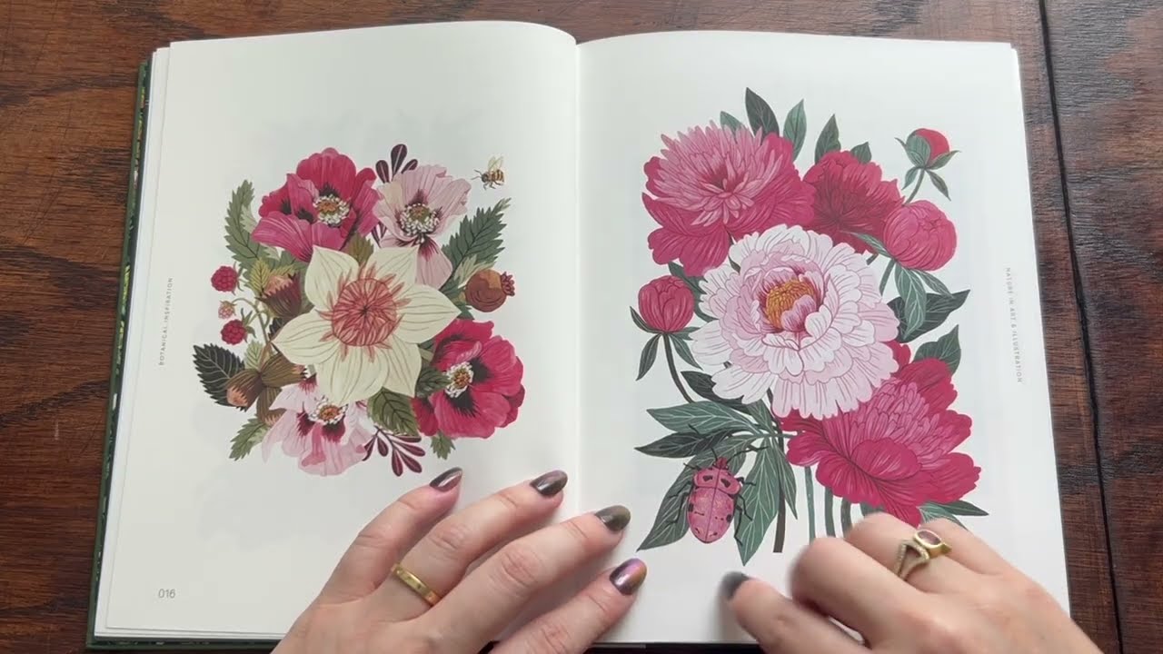 ASMR.- Whisper repetition & Trigger words. Botanical Inspirations Book.