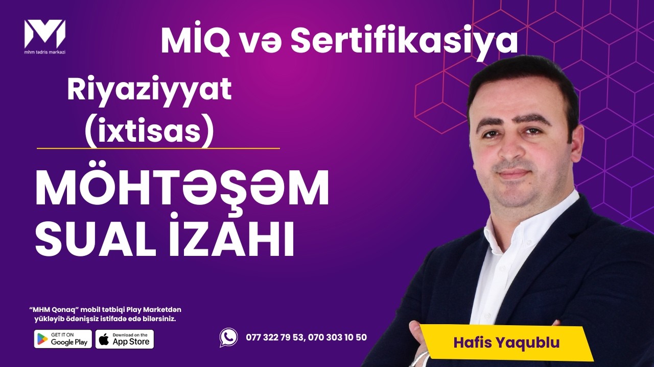 Hafis müəllim | #riyaziyyat  #miq  #sertifikasiya #test | 13.02.2026