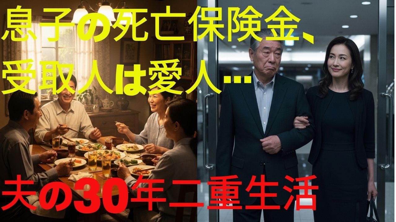 【42年間信じた夫が、息子の死を利用して愛人に3,000万円を渡していた】