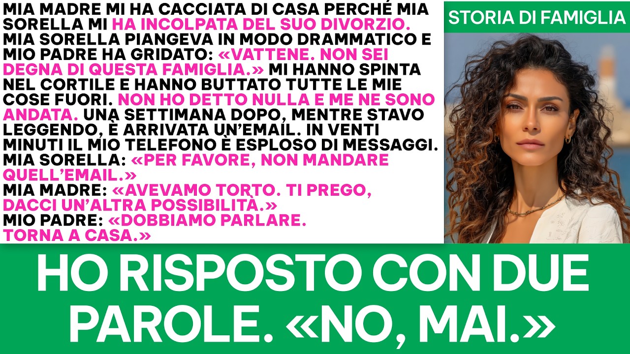 Mia Madre Mi Ha Cacciata Perché Mia Sorella Mi Ha Incolpata Del Divorzio, Poi Un’Email Cambiò Tutto