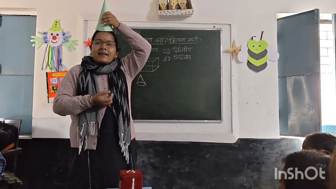 @2D and 3D shapes #mindful teaching with Minakshi#government school