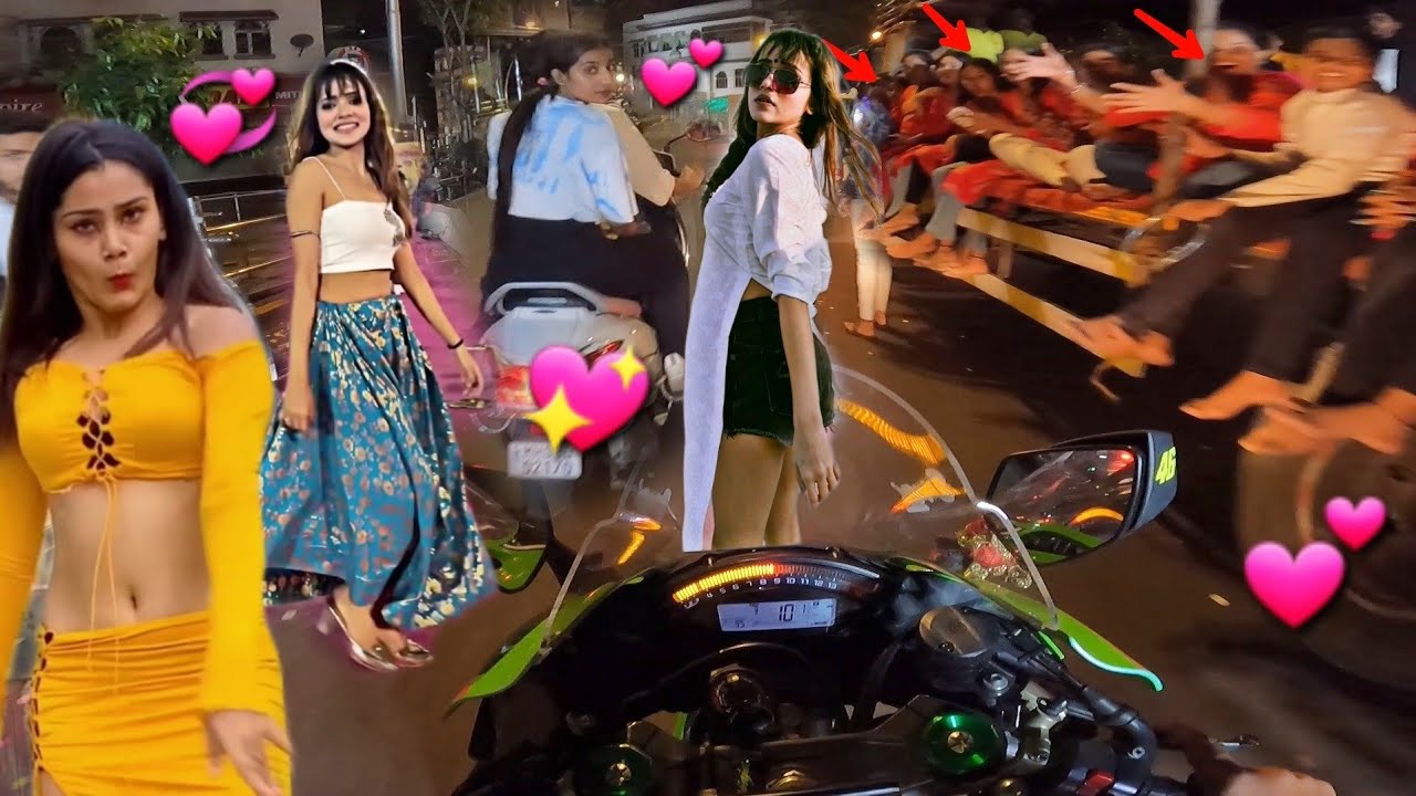 Took My Zx10r to the Mumbai Night Meet💕|sabko deewana kiya💖Craziest public Reactions💞