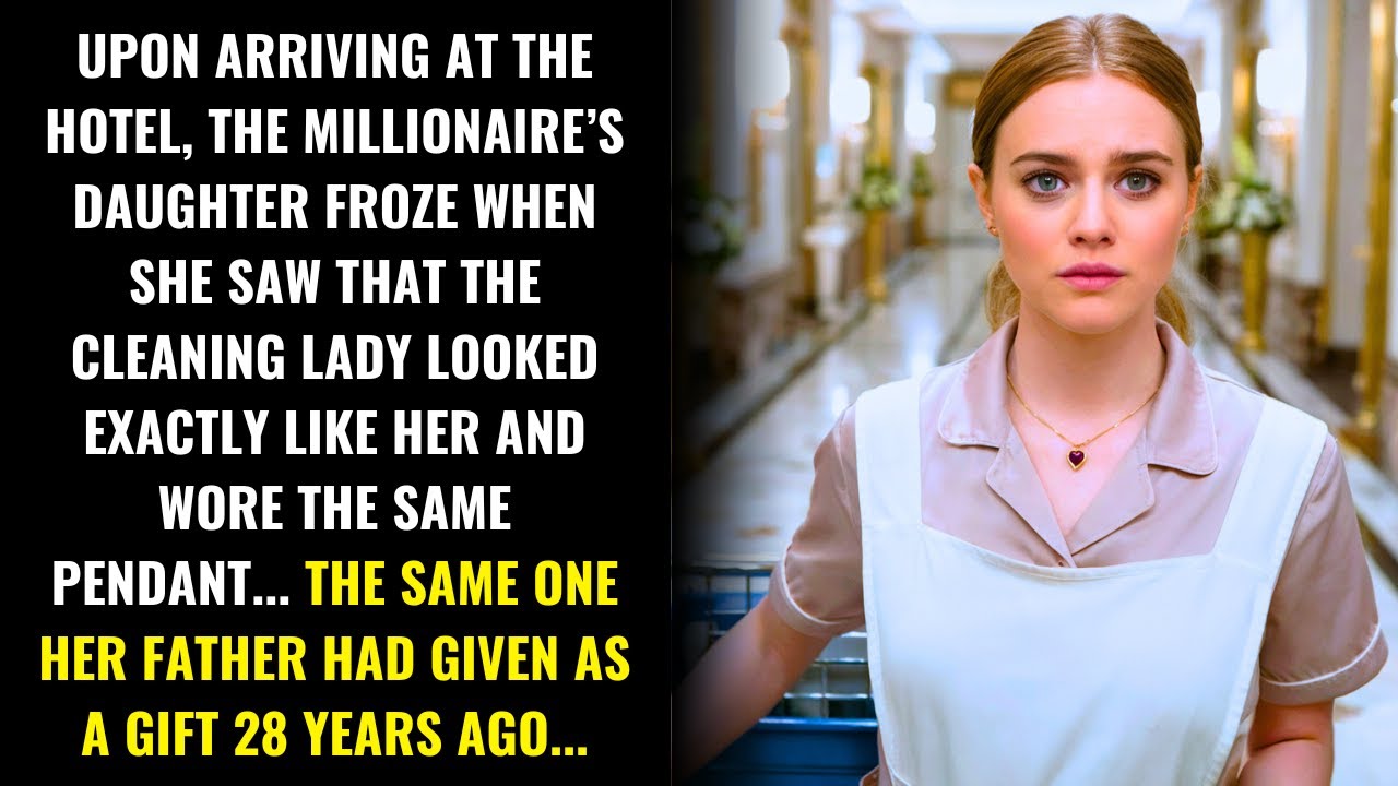 THE MILLIONAIRE’S DAUGHTER FROZE—THE CLEANING LADY LOOKED JUST LIKE HER AND WORE HER PENDANT...