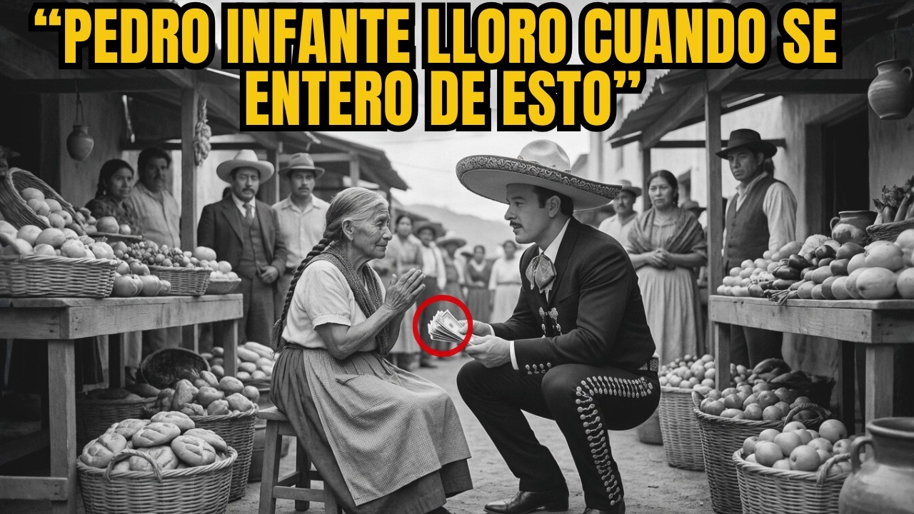 Pedro Infante vio a una mujer que estaba vendiendo comida para comprar medicinas.