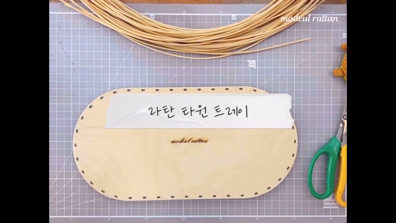 [모들라탄] 라탄 타원 트레이