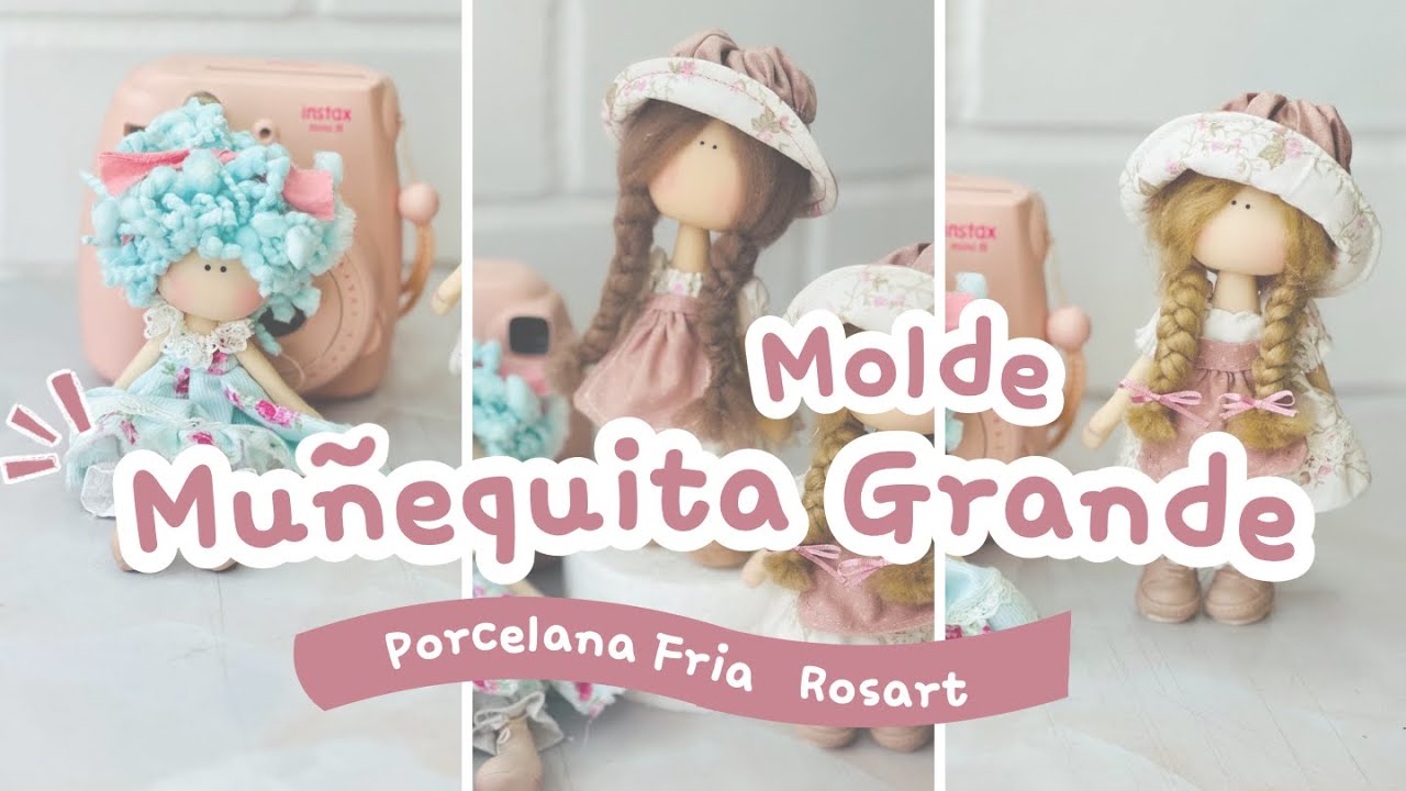 MOLDE MUÑEQUITA GRANDE 🧡 Porcelana Fría Tutorial - Rosart Arequipa