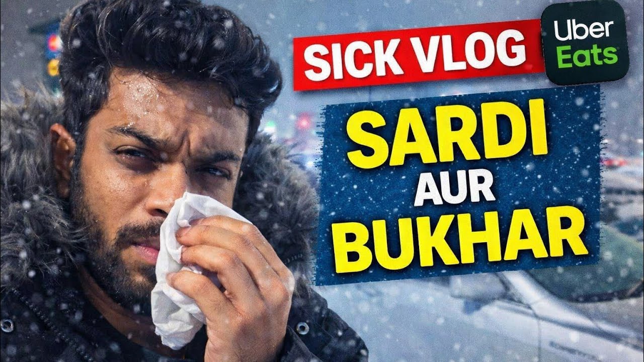 Sick but No Choice 💔 | Uber Eats Delivery in Winter | Day 12