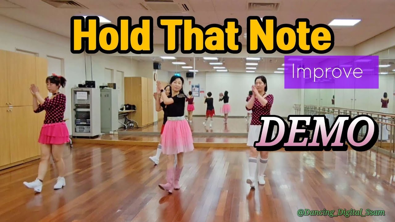 Hold That Note Line Dance (Improver : F Rob Fowler) Demo /댄싱디지털쌤 
