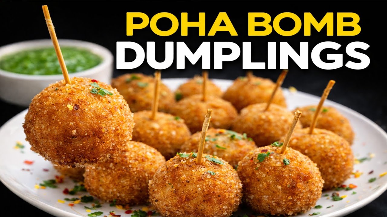 1 कप पोहा से  बनाए आसान और टेस्टी नाश्ता मात्र 10 मिनट में लाजवाब नाश्ता | Poha Bomb Dumplings 💣 👌😋
