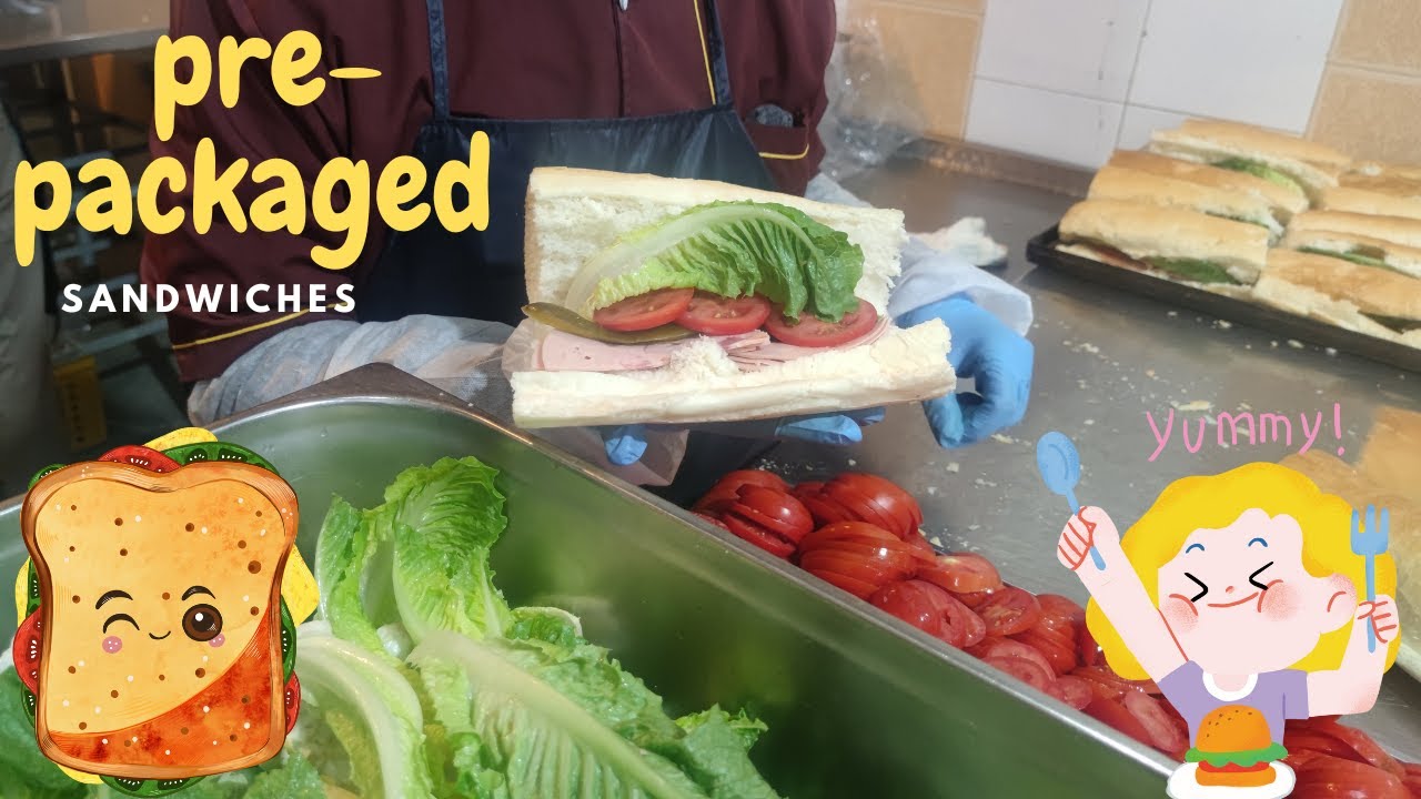 How to make: pre-packaged sandwiches | street food factory | kielbasa sandwich