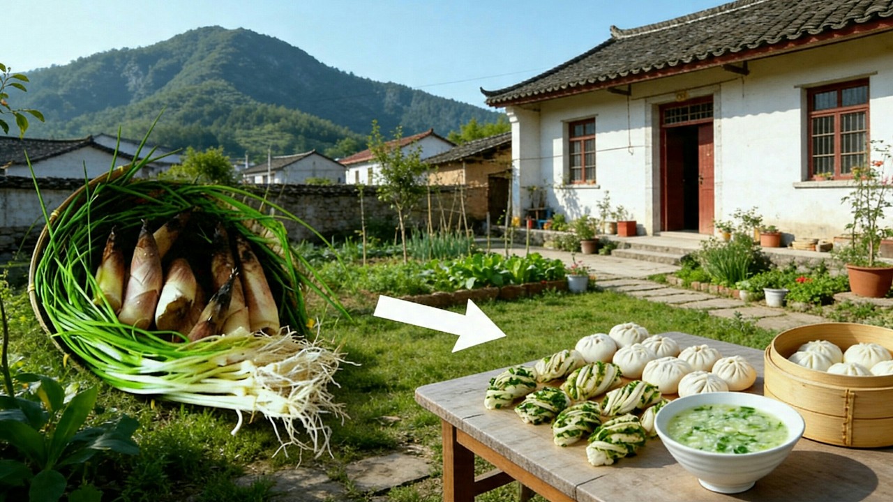 Stopped buying! Spring's Shoots And Wild Green Onions Complete Rural Meal! #harvesting