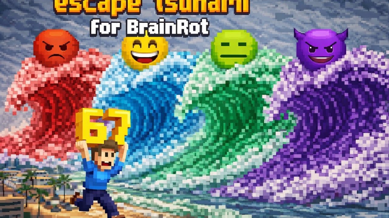 I  play escape the tsunami for brainRot