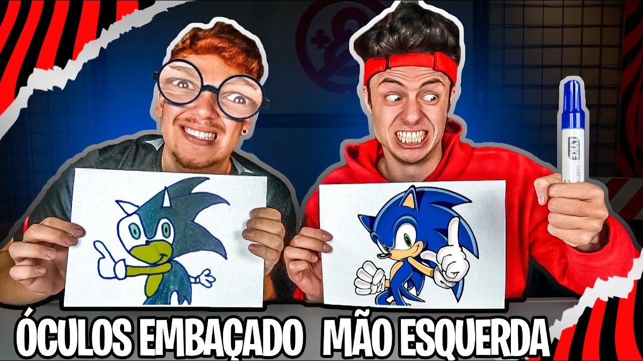 QUEM DESENHA O SONIC MELHOR? MÃO ESQUERDA VS VISTA EMBAÇADA