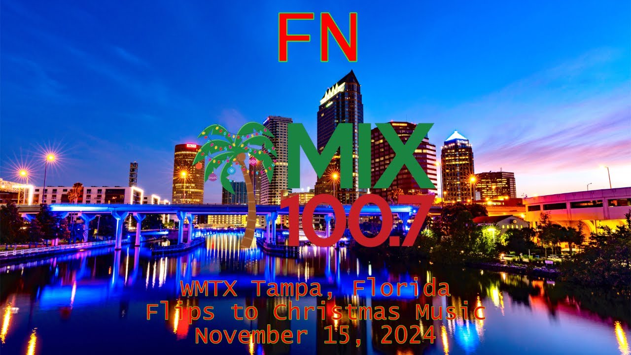 Mix 100.7 | WMTX Tampa, Florida Flips to Christmas Music (11/15/2024)