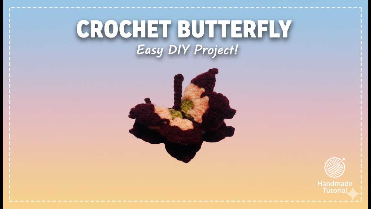 Easy Crochet Butterfly Tutorial🦋| Quick & Cute DIY Decoration