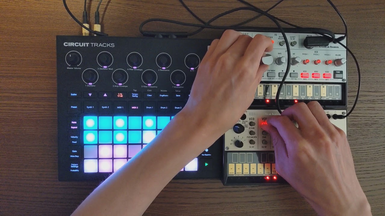 Novation Circuit Tracks + Korg Volca Keys +  Korg Volca Bass Jam