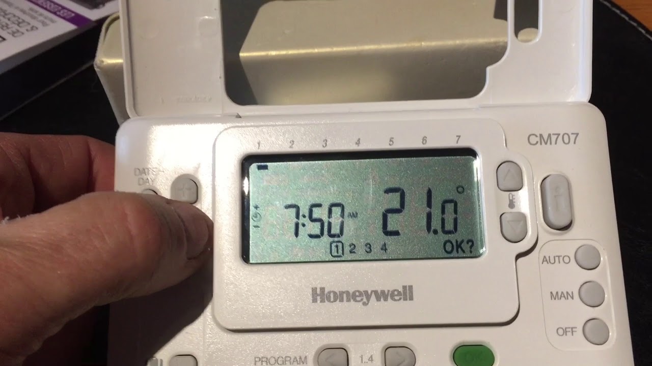 PROGRAMMATION DU THERMOSTAT HONEYWELL CM707