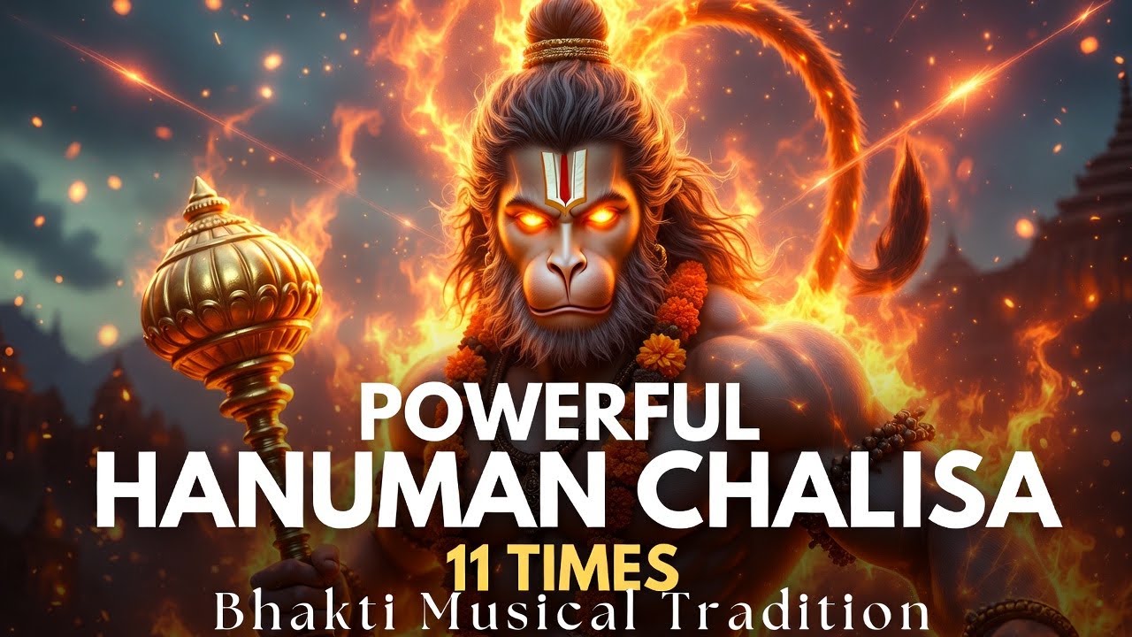 Powerful Hanuman Chalisa 11 Times | Goosebumps Guaranteed | Listen for Strength & Protection