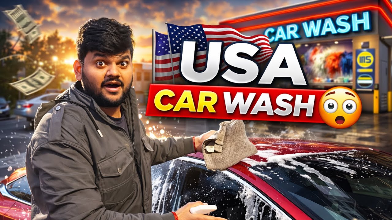 America me Car Wash😳itna COSTLY⁉️| Indian Vlog