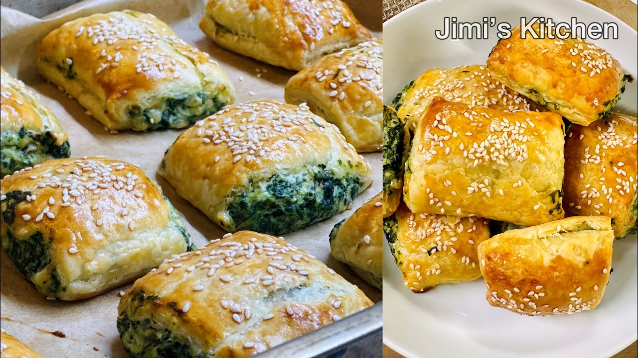 Puff Pastry with Spinach and Cheese Rolls Recipe |Puff Pastry Spinach Rolls #puffpastry #viral #497