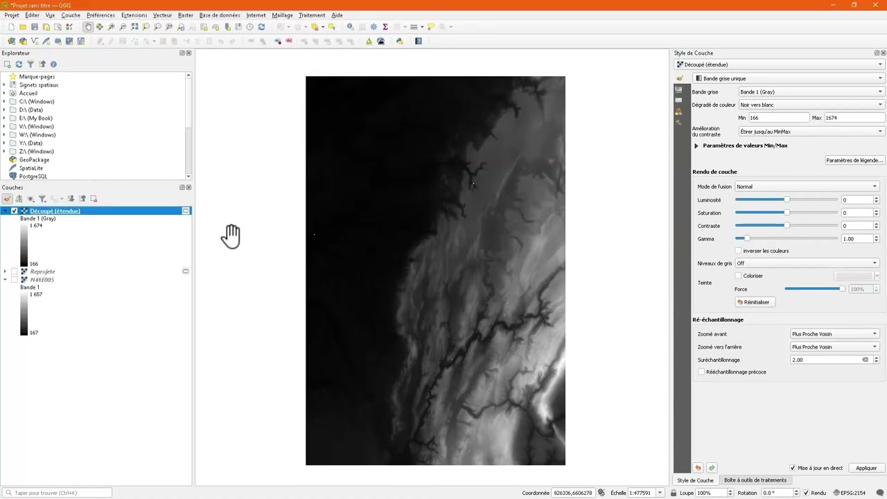 Exportation d'un fichier XYZ à partir d'un GeoRaster avec QGIS (FR)