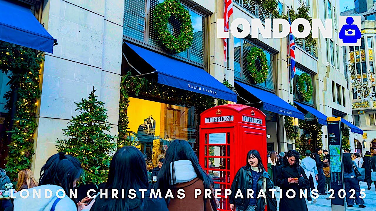 2025 London Walk 🇬🇧 WEST END & Shopping Streets Christmas Prep | Central London Walking Tour [4KHDR]