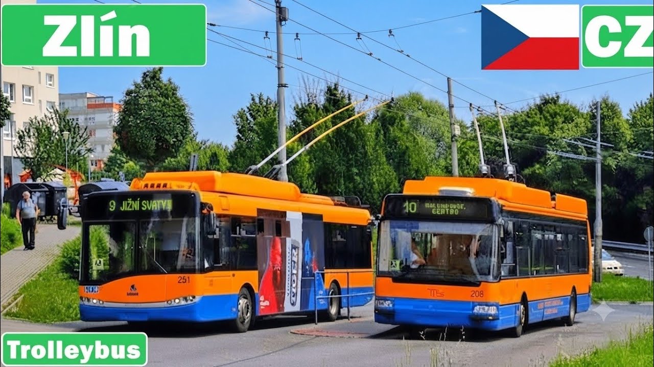 🇨🇿 ZLIN TROLLEYBUS | Trolejbusy ve Zlíně 2020【4K】