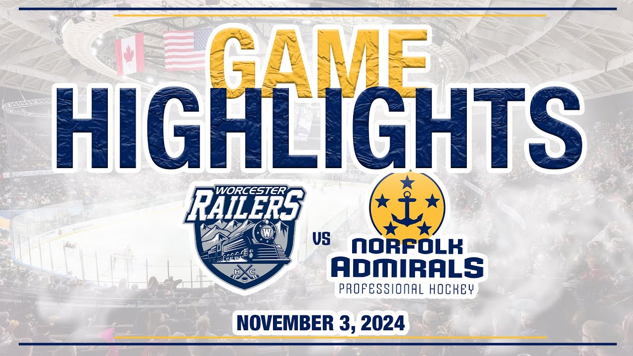 Worcester Railers at Norfolk Admirals | HIGHLIGHTS | 11.3.24