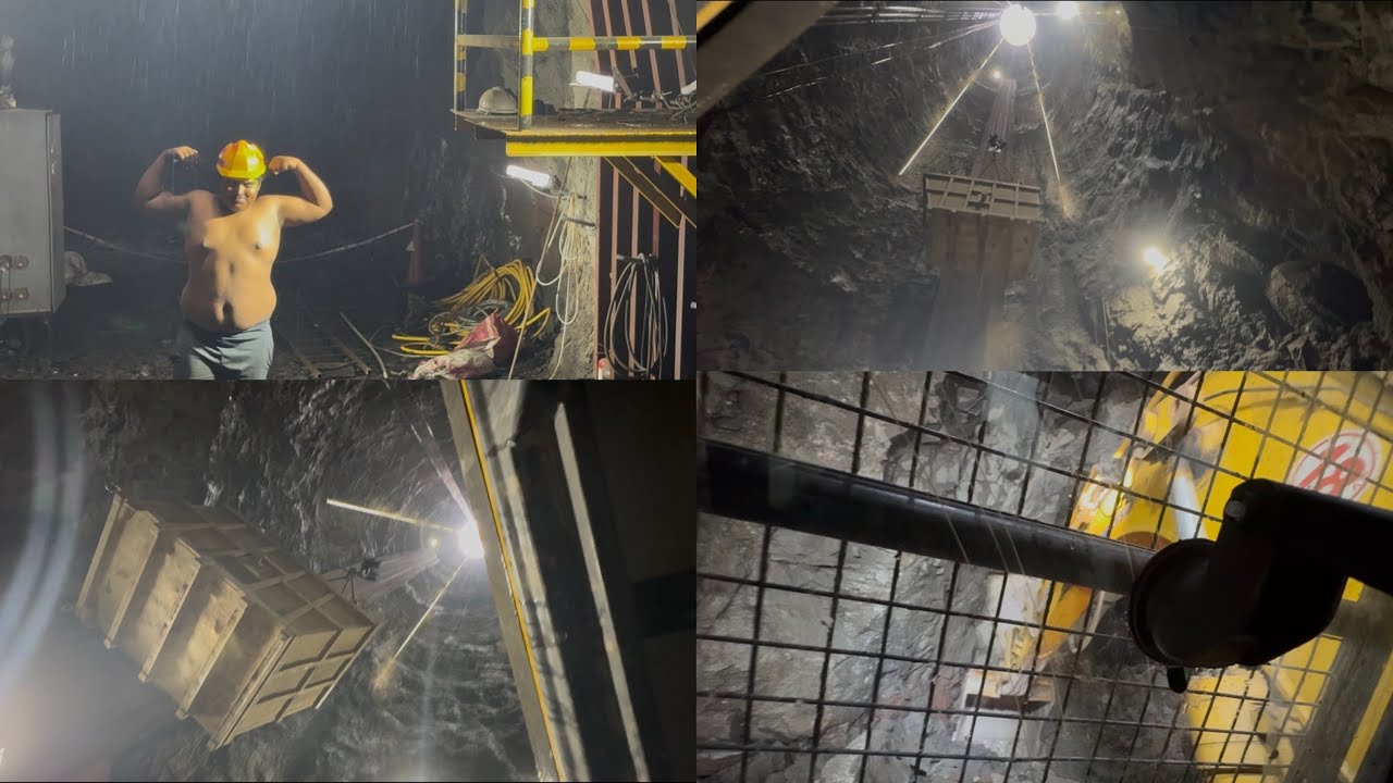  “An excavator is loading material with its bucket at a depth of 120 meters.”