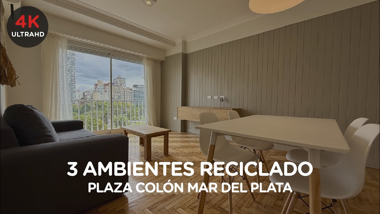VENTA Departamento 3 ambientes reciclado con vista a Plaza Colón - Mar del Plata #6663650