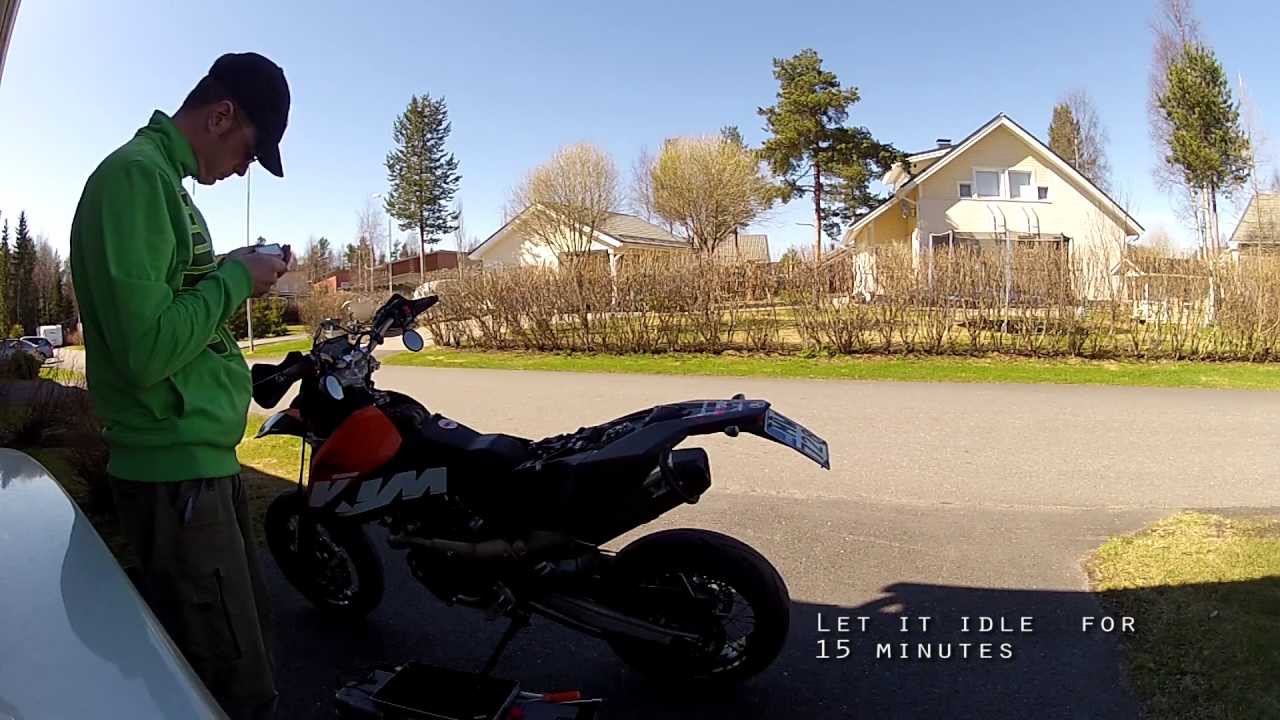 Flashing my ktm 690 smc with tune ecu. 