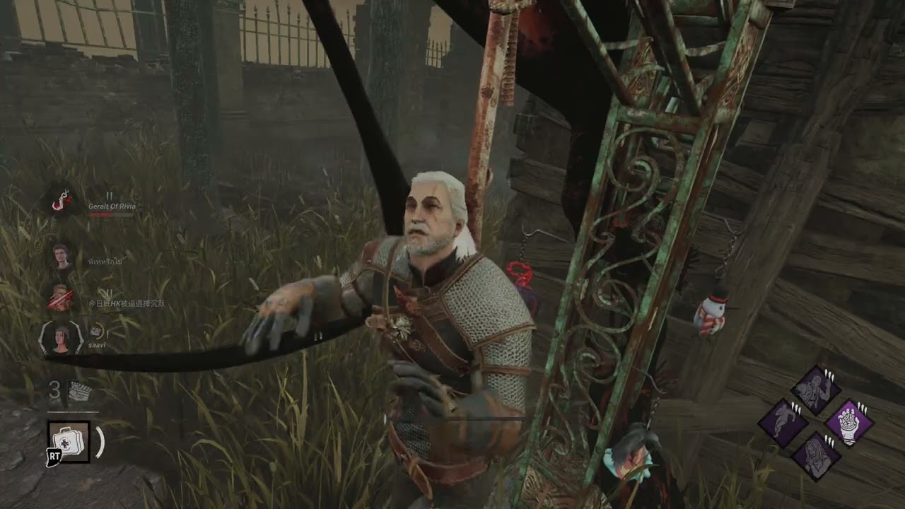 Dead by Daylight Survivor side Walkthrough Part 317: Geralt Versus The Huntress