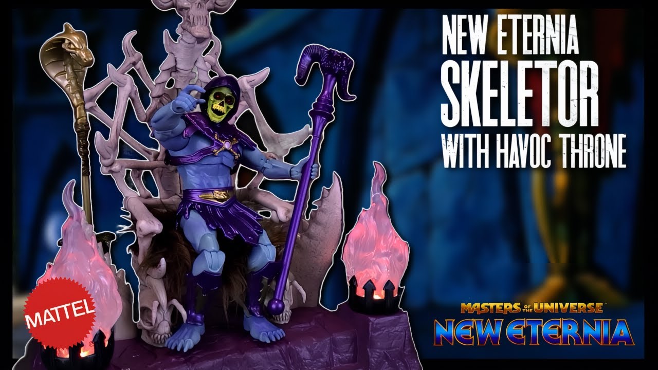 Mattel Masters Of The Universe Masterverse Skeletor With Havoc Throne | @The Review Spot