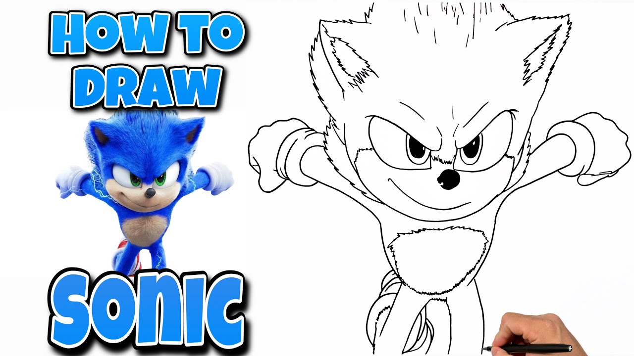 How To Draw SONIC | Sonic The Hedgehog 3 #drawing #sonic3