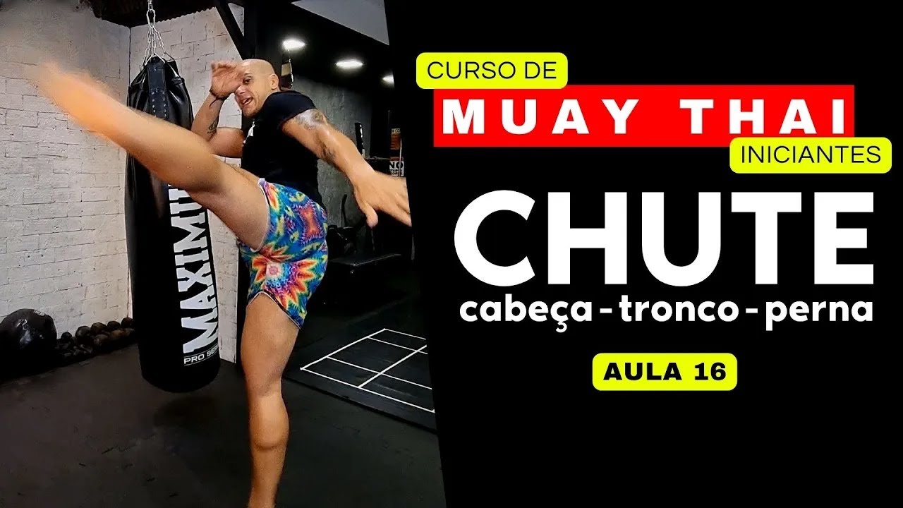 Chute padrão na cabeça, tronco e pernas | MUAY THAI INICIANTE - AULA 16