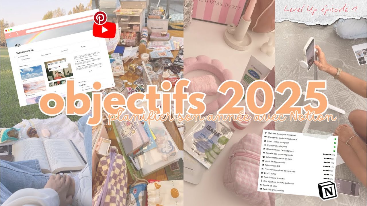 Objectifs 2025, Vision Board & Planification sur Notion