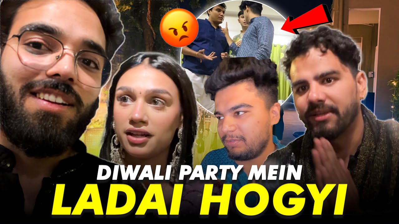 Ladki Chedne Ki Wajah Se Diwali Party Me Ladai Hogyi🤬