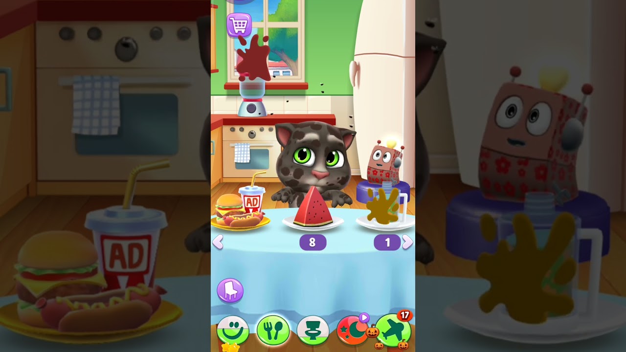 Baby Tom First Time Trying New Food 🍕 | My Talking Tom 2
